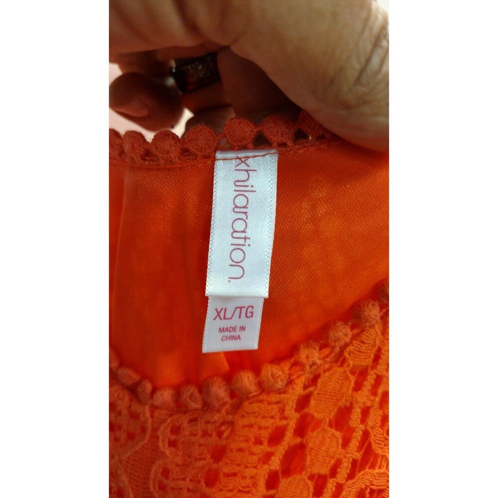 NWT Xhilaration Coral Crochet‎ V-Neck Romper - Picture 4 of 6